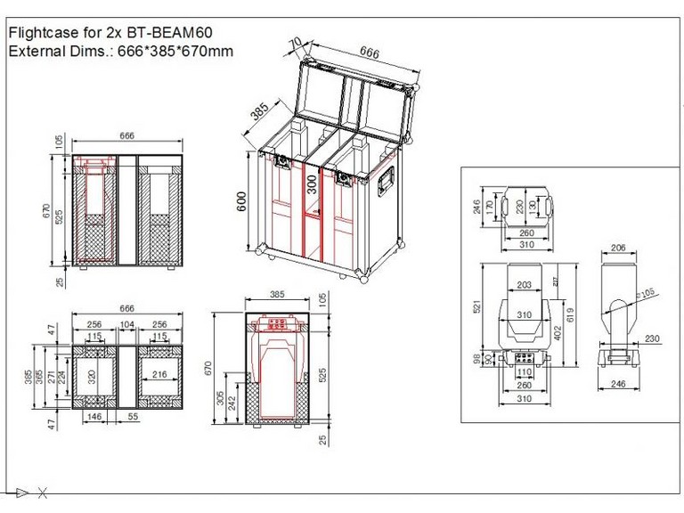 JB SYSTEM JB SYSTEMS JBSYSTEM FLY LUMIERE CASE BT BEAM 60